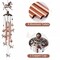 33"Large Horse Metal Wind Chimes Outdoor Garden 4Tube Bells Yard Home Decor Gift